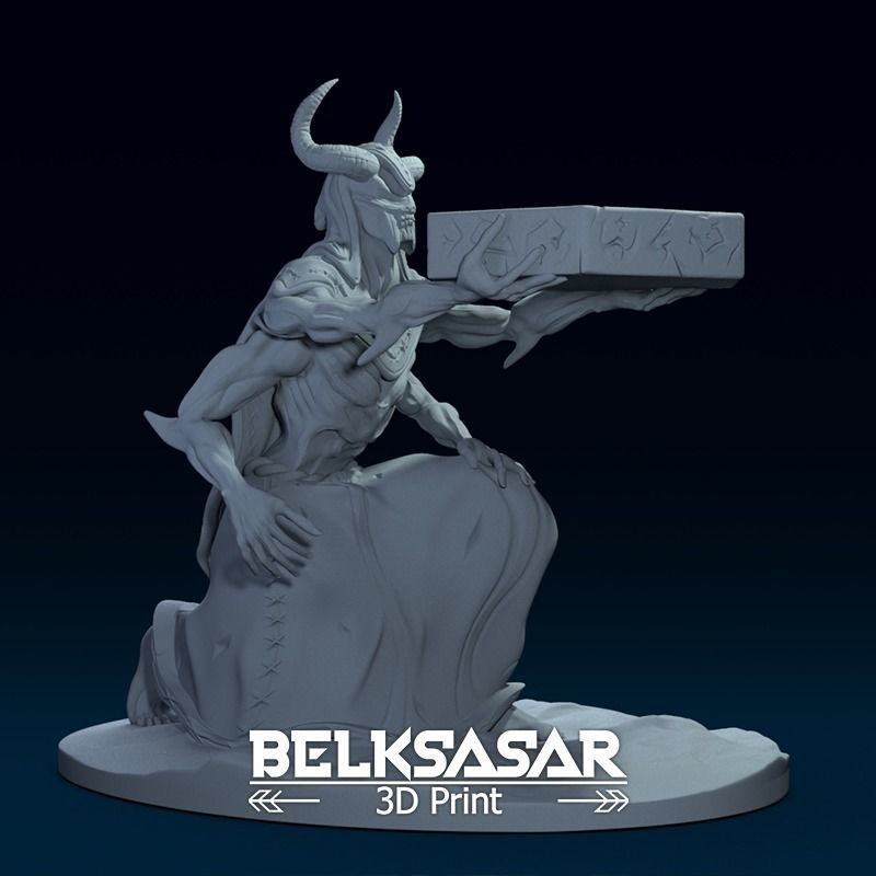 Candle Holder and Pen Holder Demon 3D print model_5