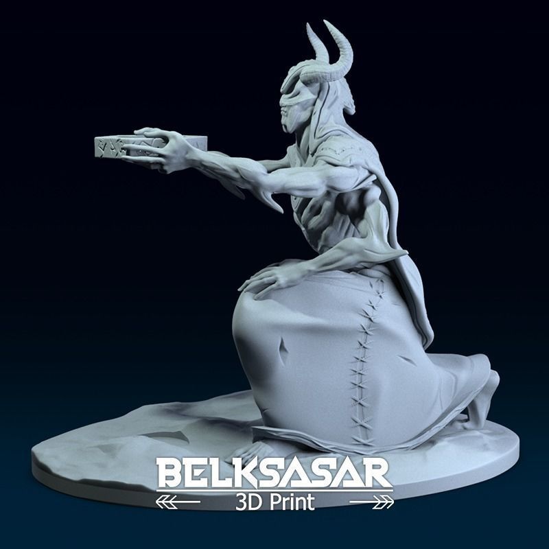 Candle Holder and Pen Holder Demon 3D print model_14