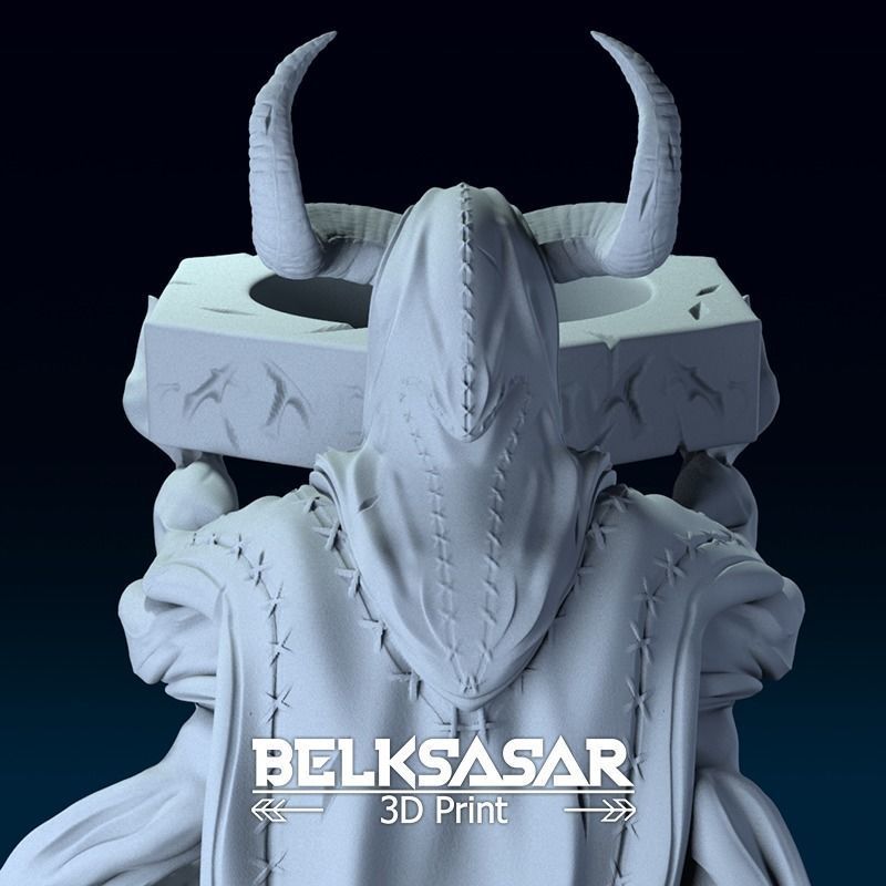 Candle Holder and Pen Holder Demon 3D print model_9