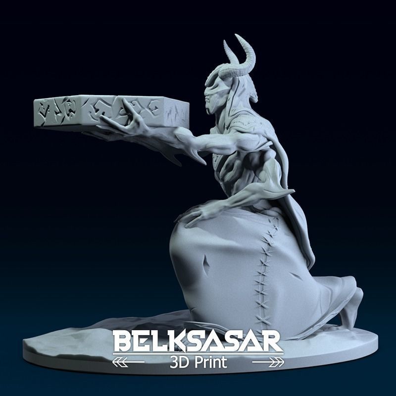Candle Holder and Pen Holder Demon 3D print model_1