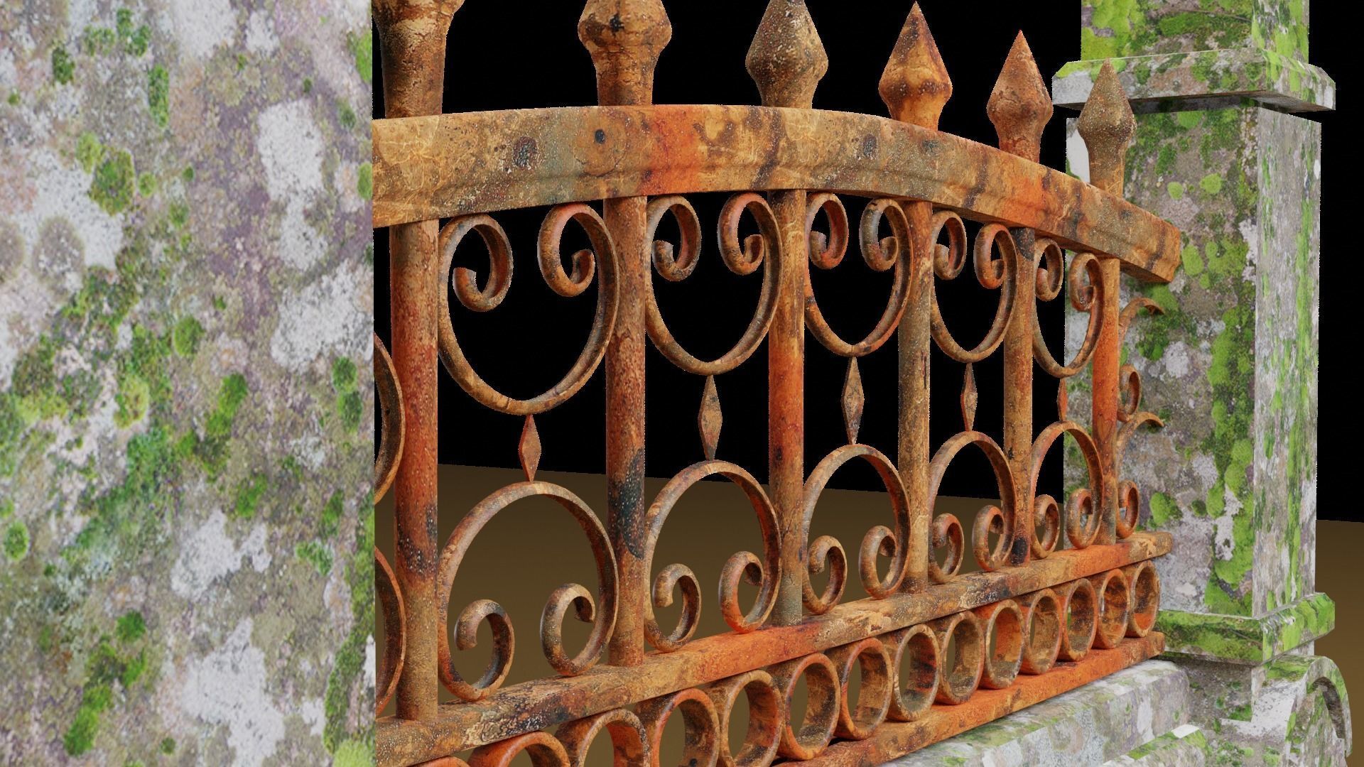 Fence ornate 3D model_3