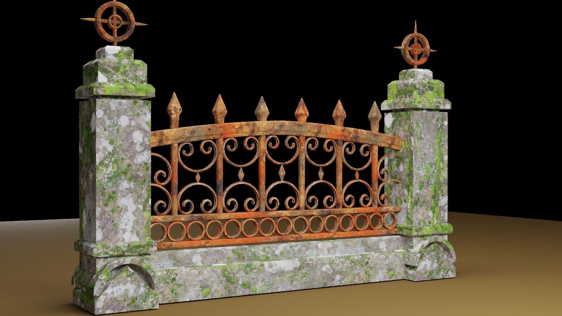 Fence ornate 3D model_10