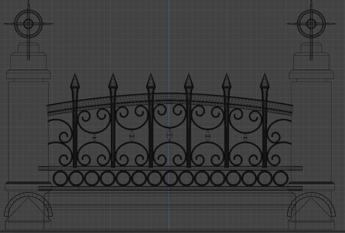 Fence ornate 3D model_13