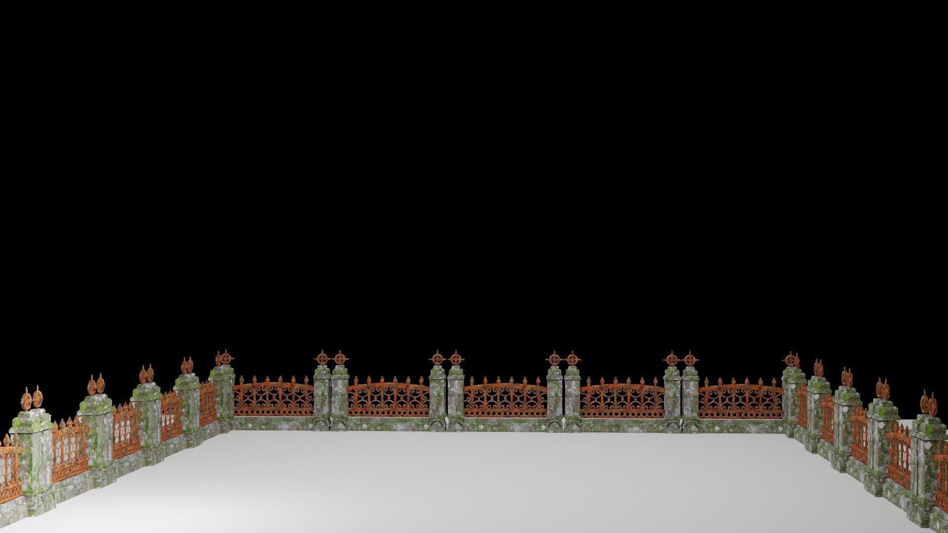 Fence ornate 3D model_8