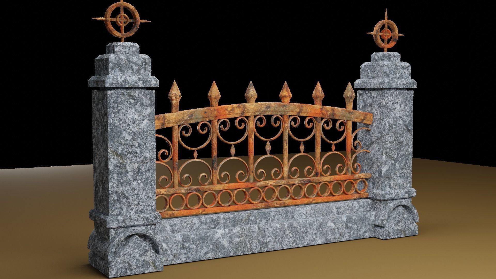 Fence ornate 3D model_11
