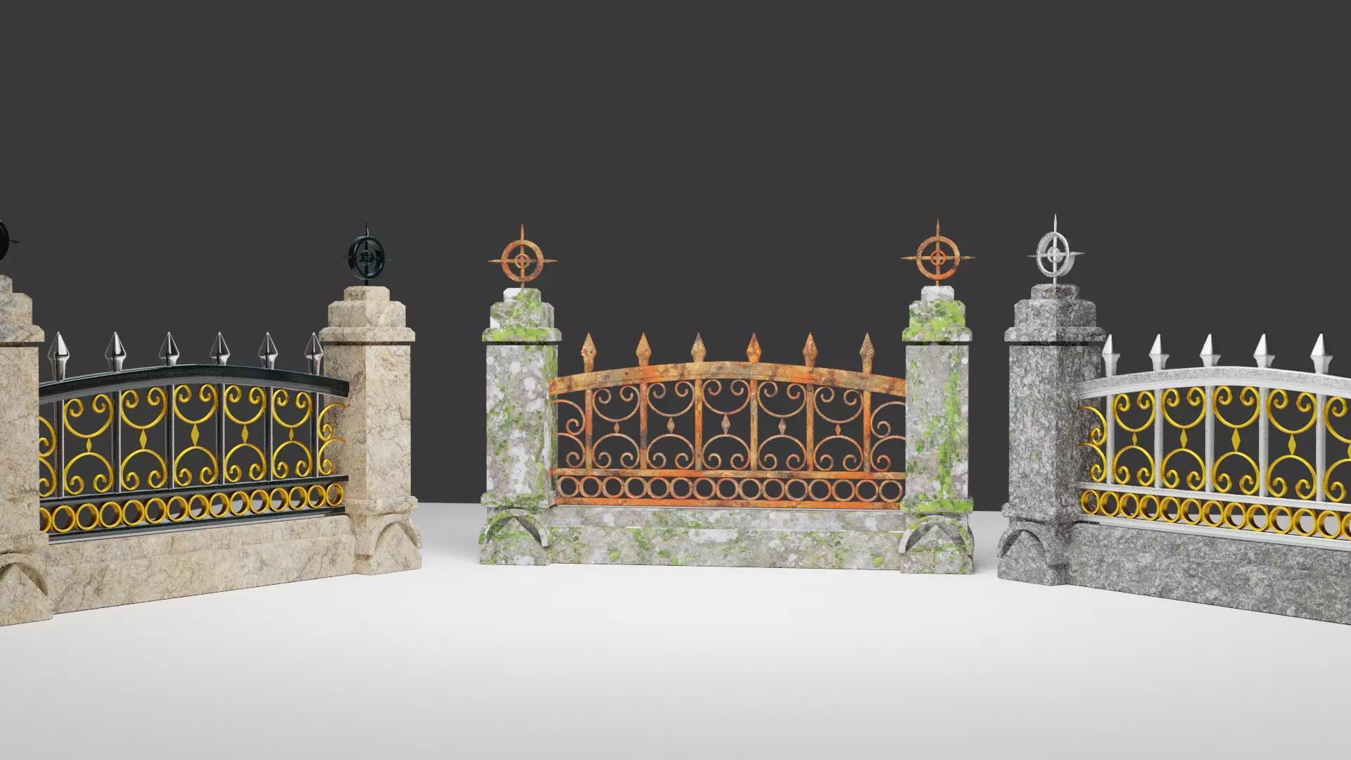 Fence ornate 3D model_0