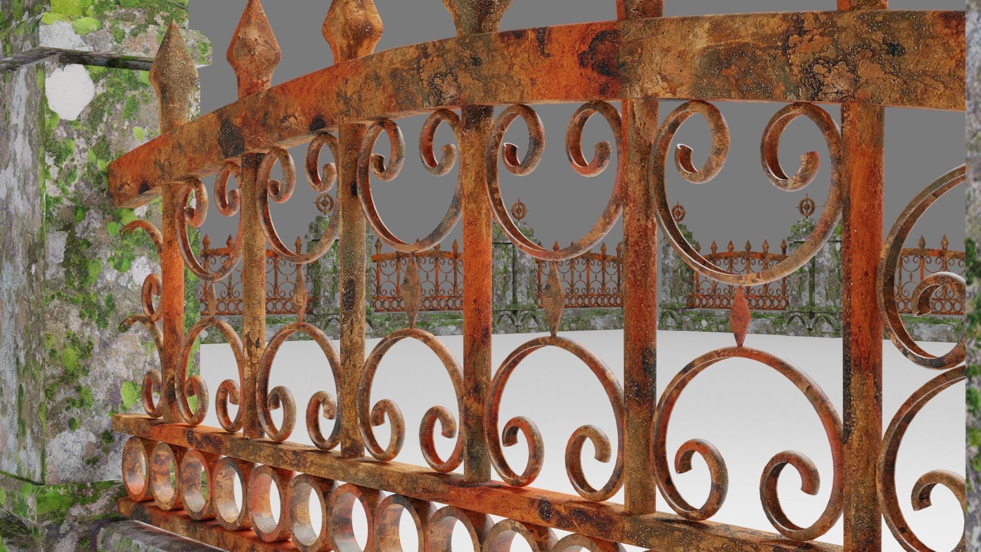Fence ornate 3D model_7