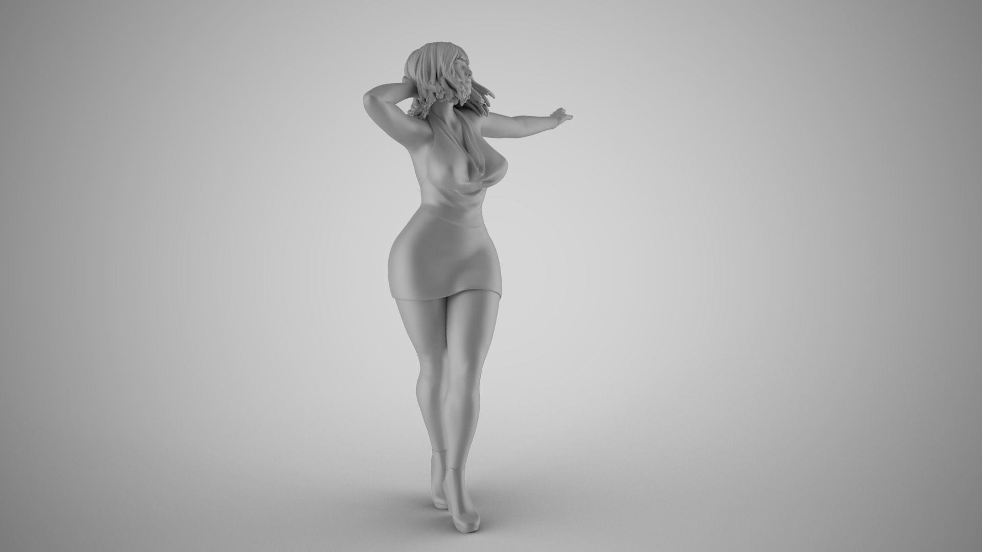 Woman in Flow 3D print model_3