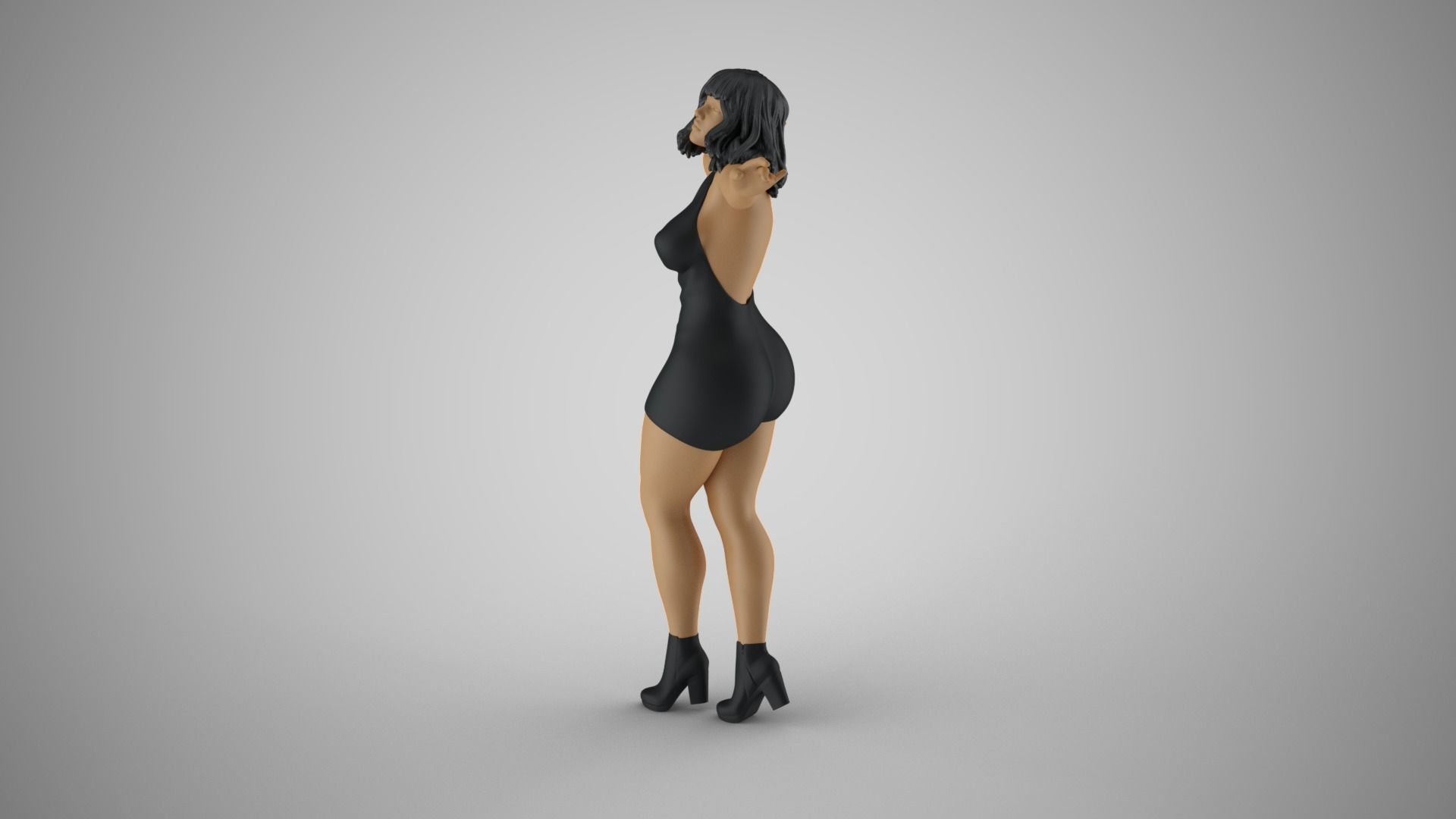 Woman in Flow 3D print model_9