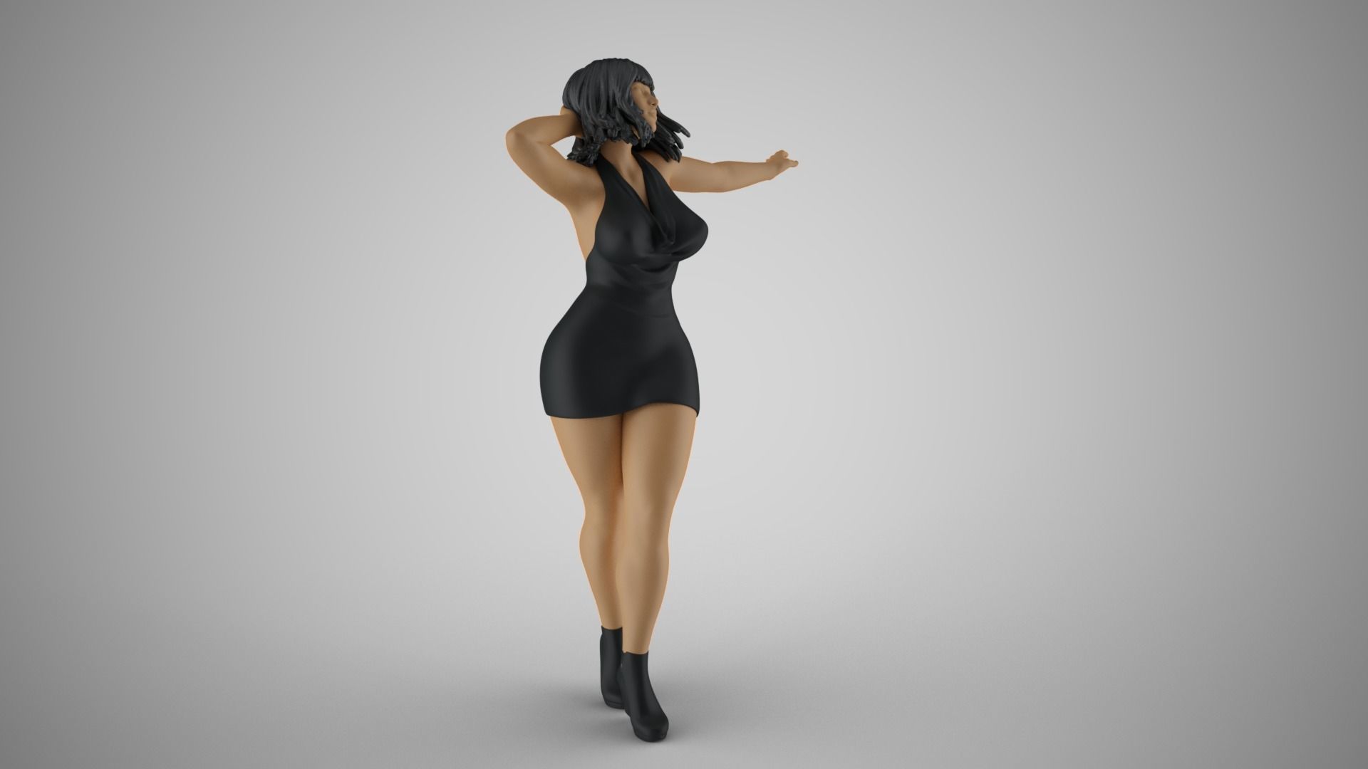 Woman in Flow 3D print model_4