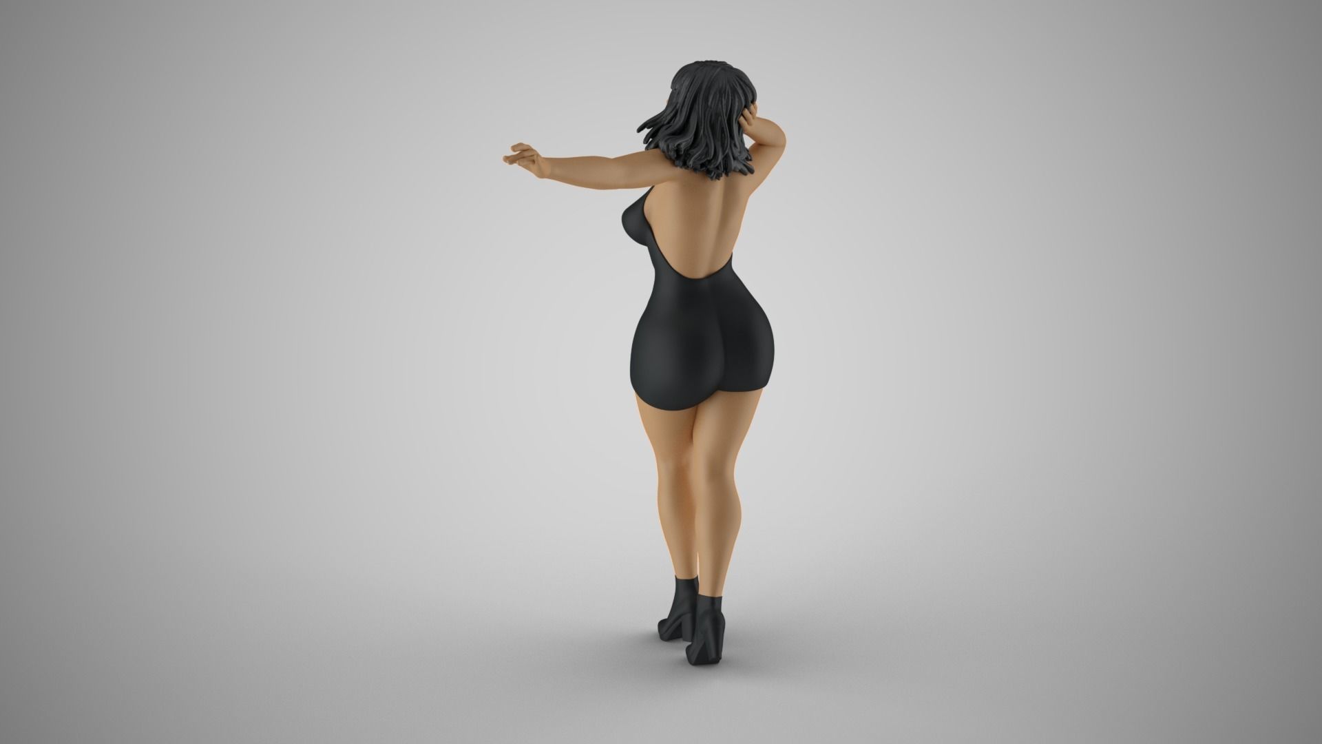 Woman in Flow 3D print model_8