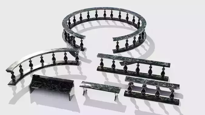 Marble Column 3D model