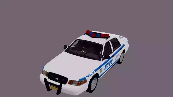 NYPD CVPI Free low-poly 3D model NYPD CVPI Free low-poly 3D model