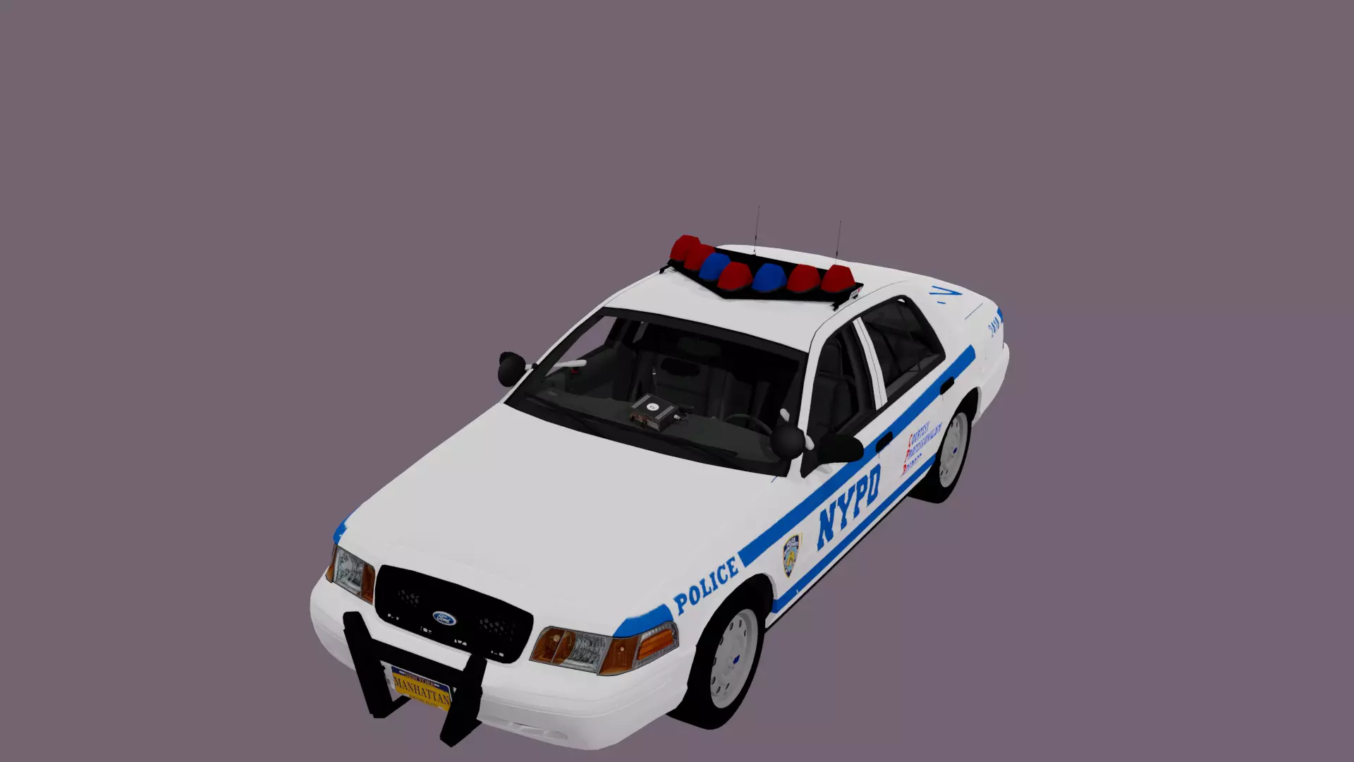 NYPD CVPI Free low-poly 3D model_0