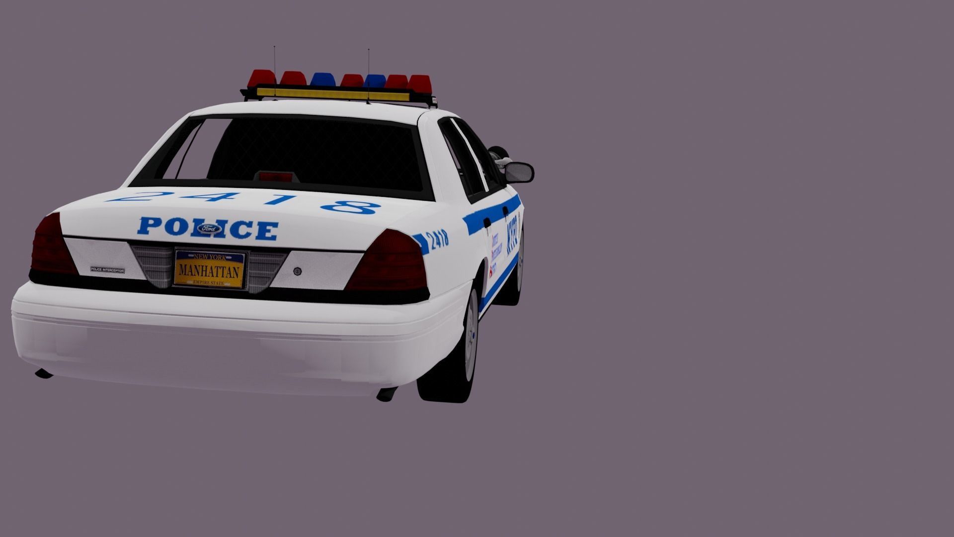 NYPD CVPI Free low-poly 3D model_4