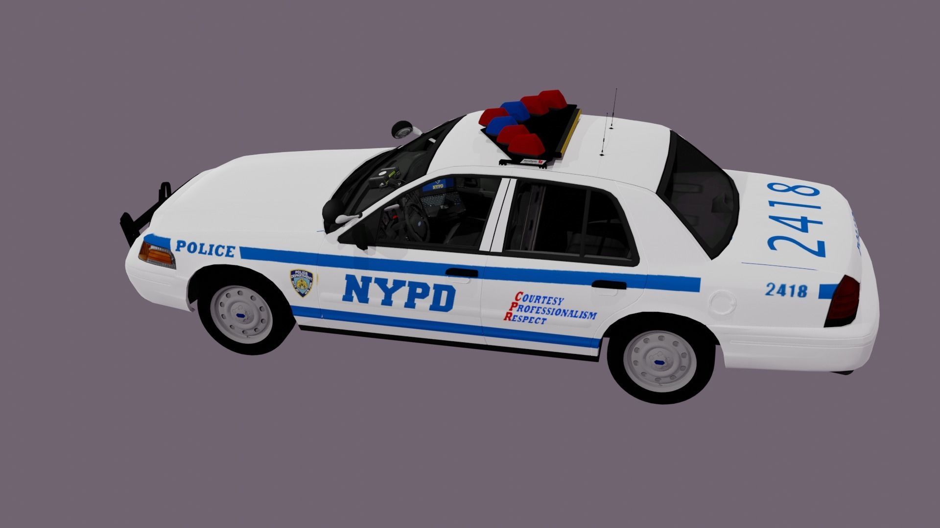 NYPD CVPI Free low-poly 3D model_2