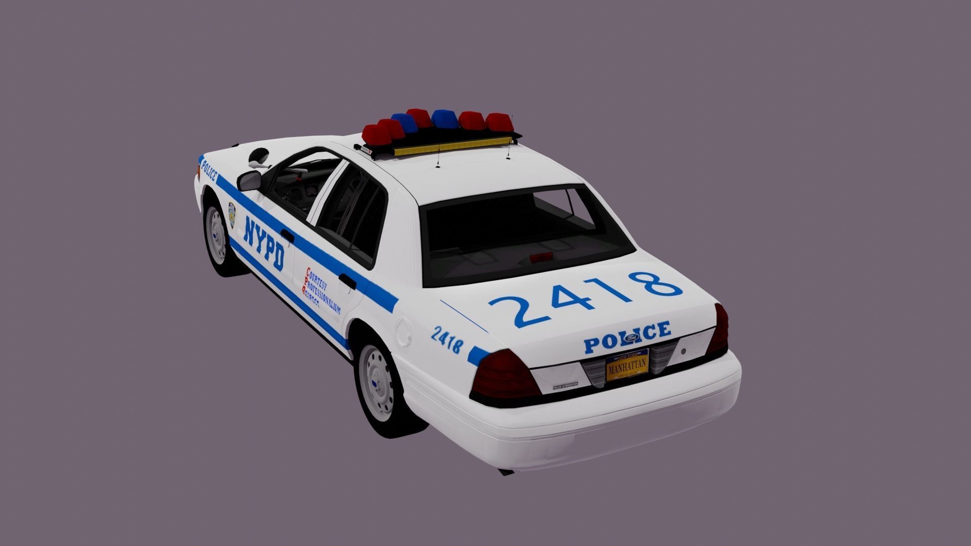 NYPD CVPI Free low-poly 3D model_3