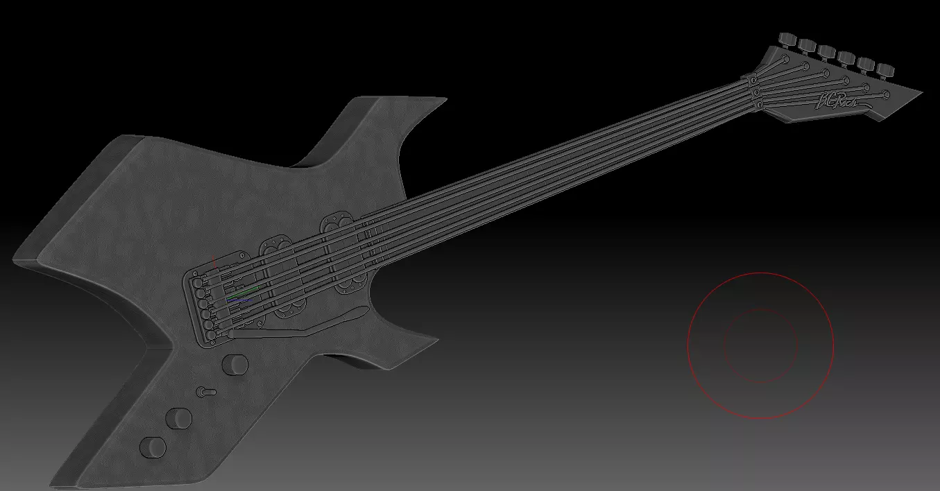 BC RICH GUITAR KEYCHAIN FAN ART STRANGER THINGS 3D print model_0