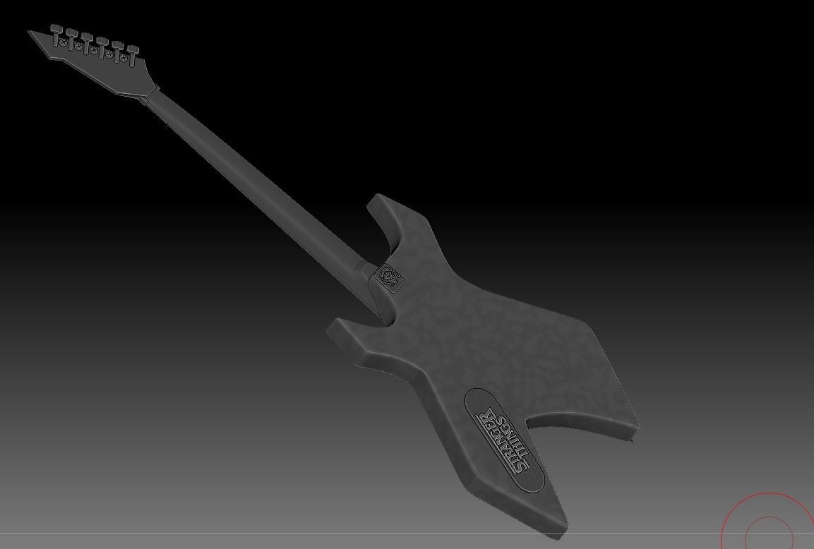 BC RICH GUITAR KEYCHAIN FAN ART STRANGER THINGS 3D print model_1