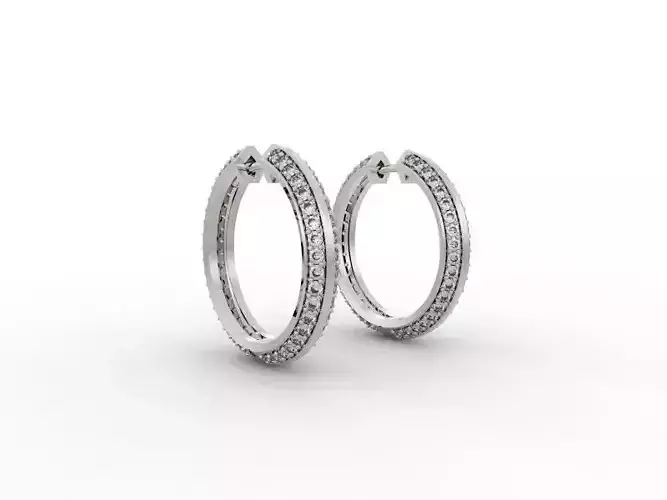 Diamond Ring Earring