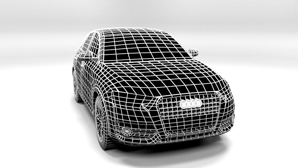 AUDI Q3 2013 LOWPOLY Low-poly 3D model_1