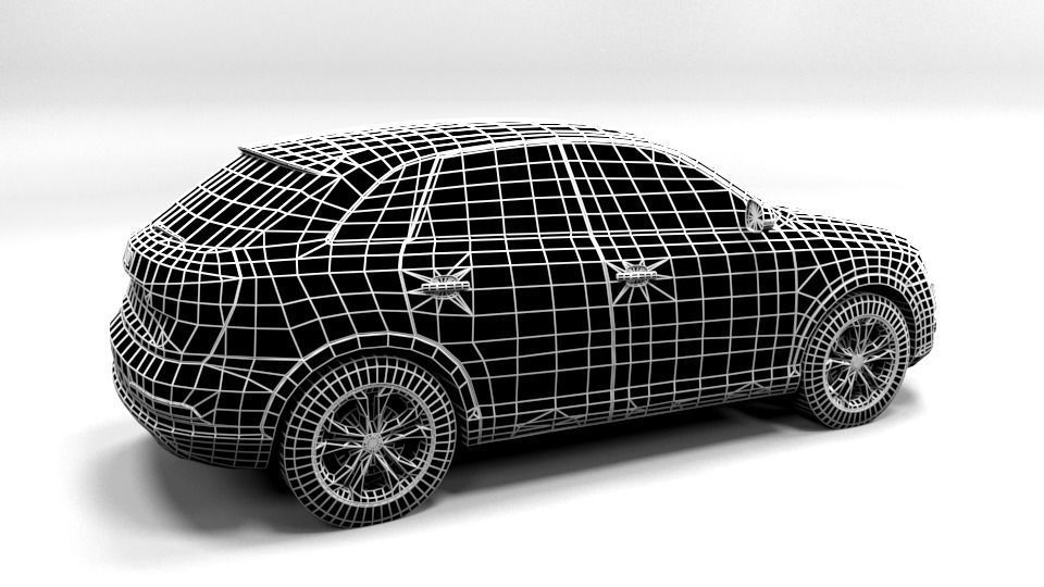 AUDI Q3 2013 LOWPOLY Low-poly 3D model_7