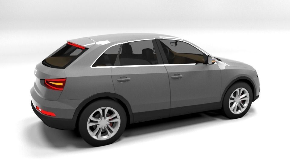AUDI Q3 2013 LOWPOLY Low-poly 3D model_6