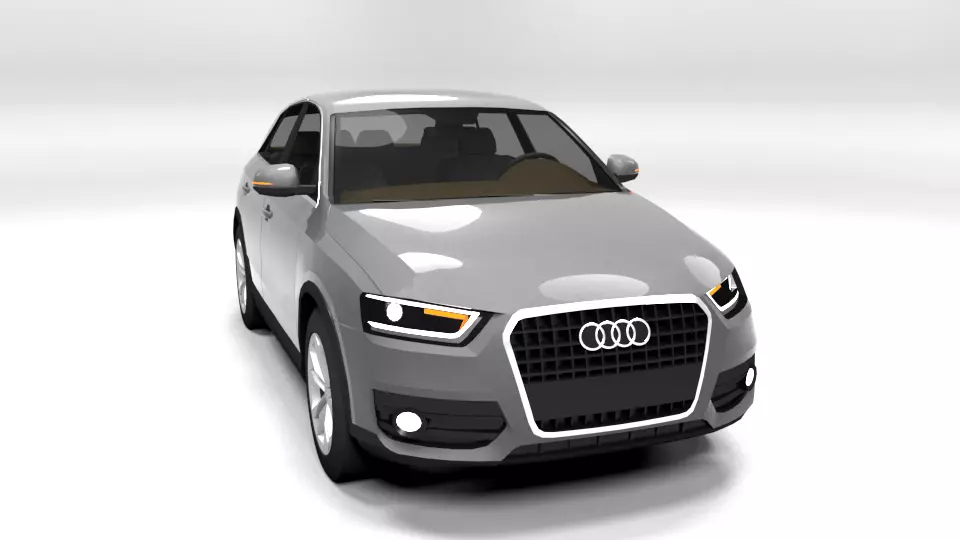 AUDI Q3 2013 LOWPOLY Low-poly 3D model_0