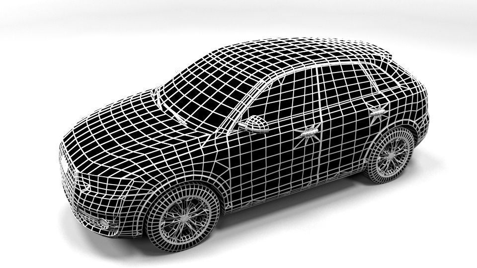 AUDI Q3 2013 LOWPOLY Low-poly 3D model_5