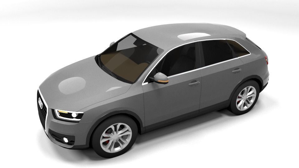 AUDI Q3 2013 LOWPOLY Low-poly 3D model_4