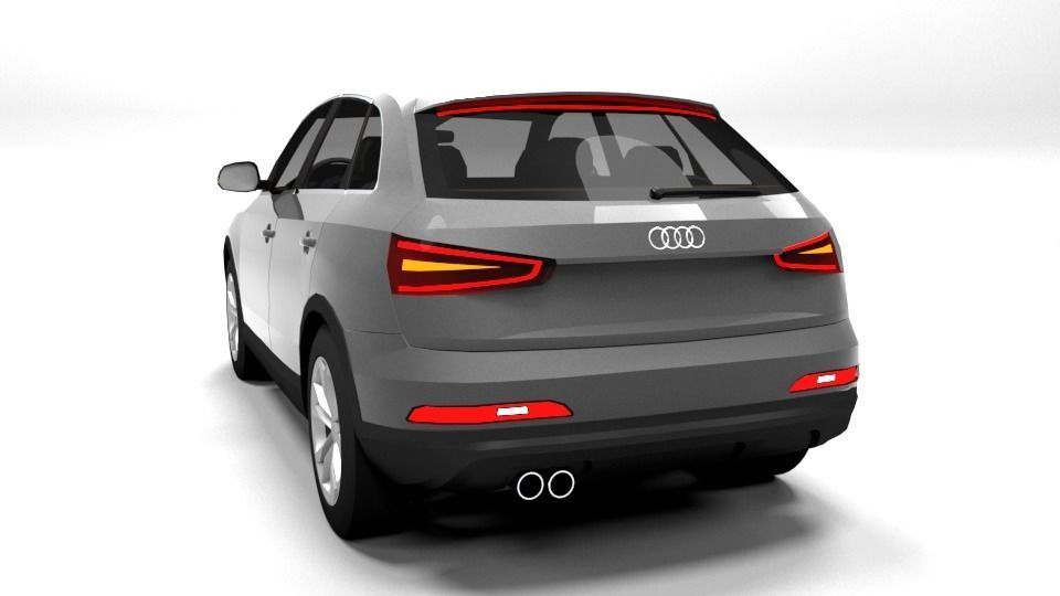 AUDI Q3 2013 LOWPOLY Low-poly 3D model_2