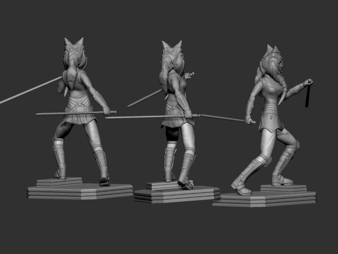 Ashoka Thano Star Wars model 2 3D print model_5