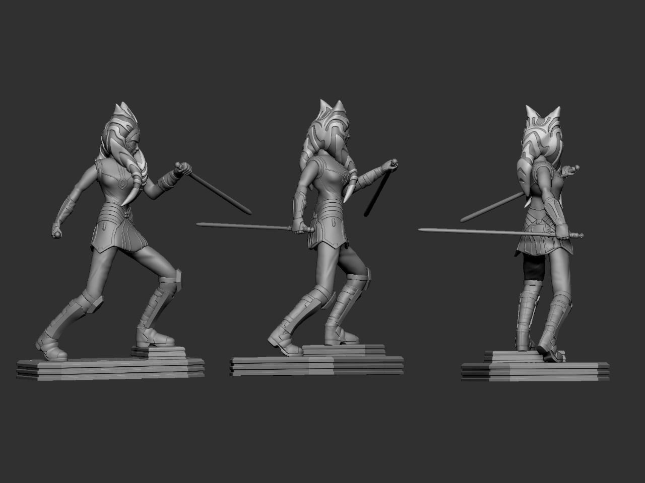 Ashoka Thano Star Wars model 2 3D print model_3