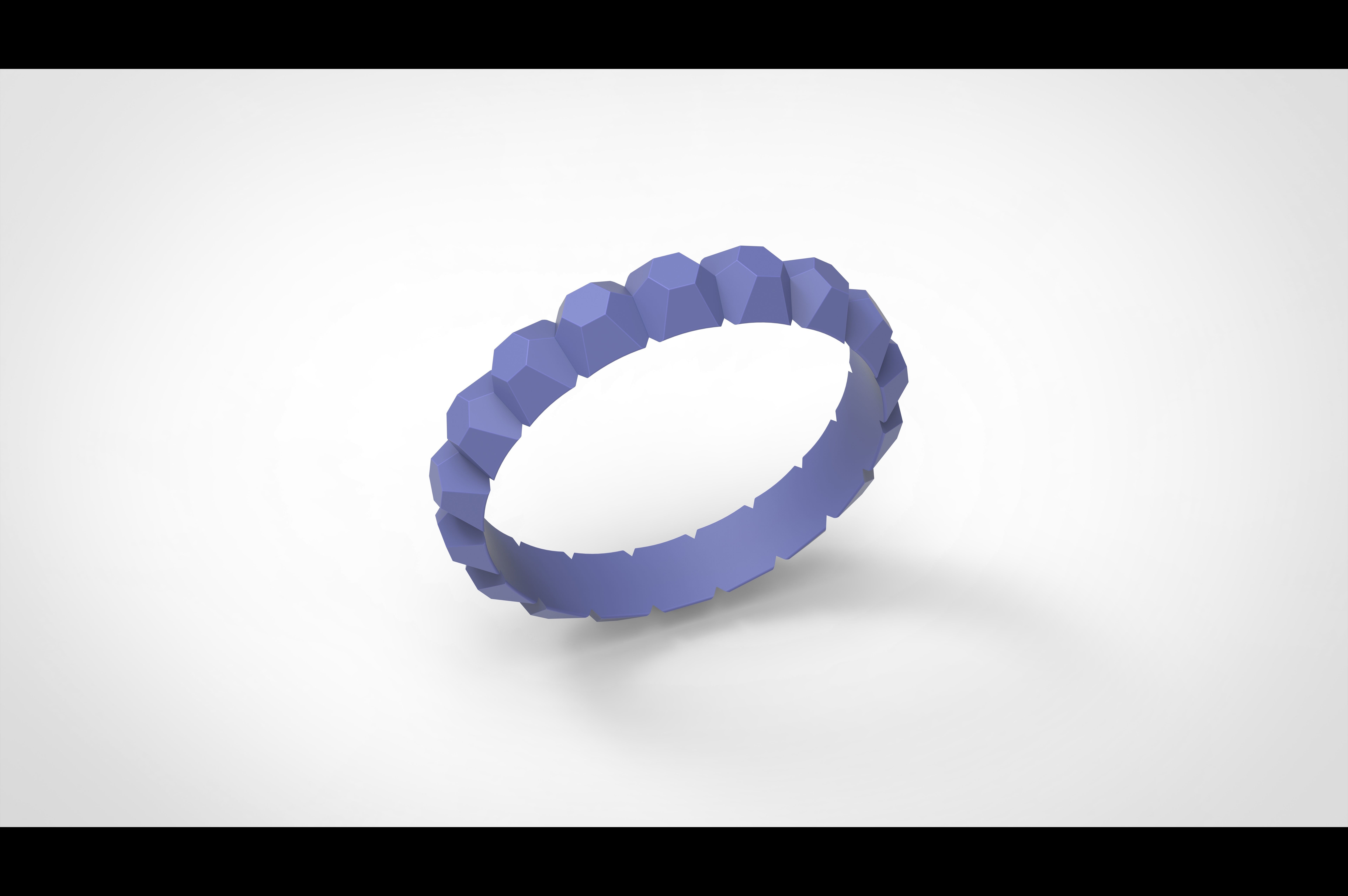 Model 232 Facet Hexagonal Ring 2 EU Size 13 Rings 3D print model_2