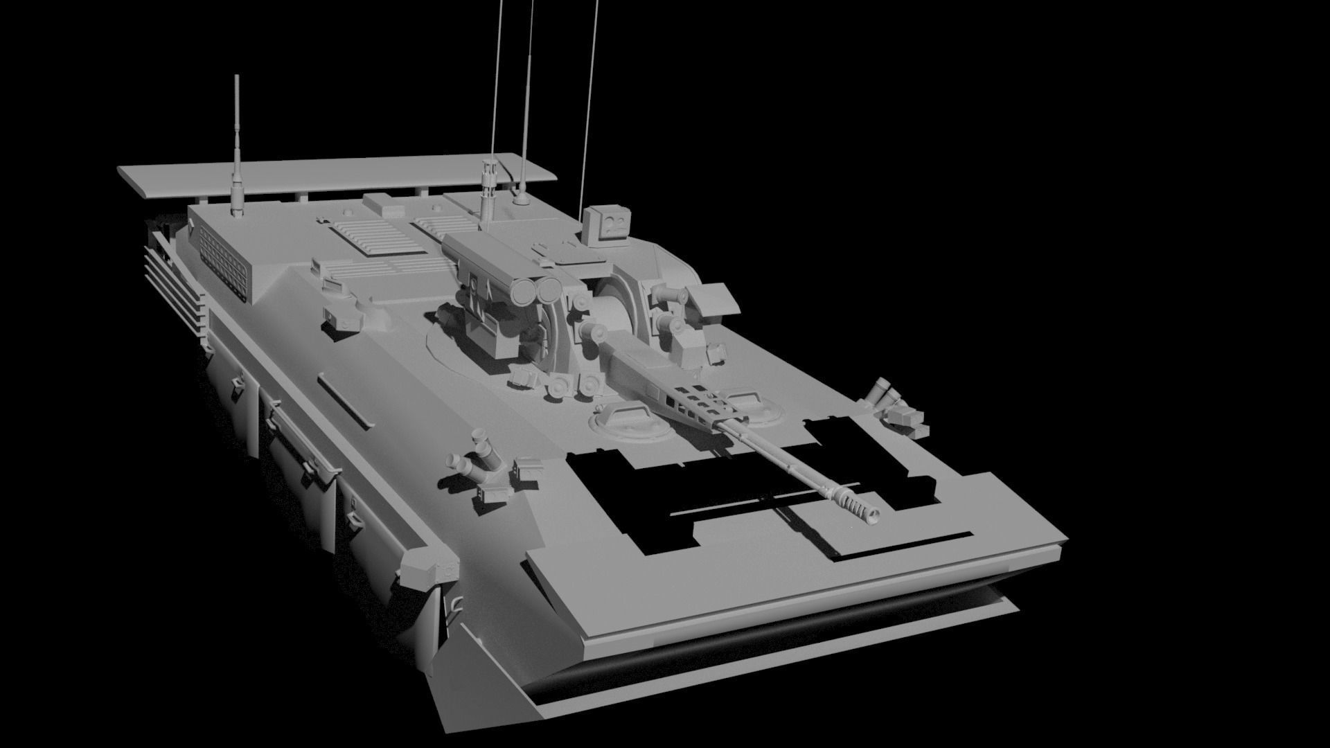 BMMP-1 amphibious infantry fighting vehicle 3D model_1