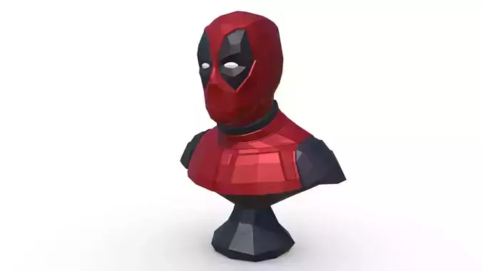 Deadpool low poly bust