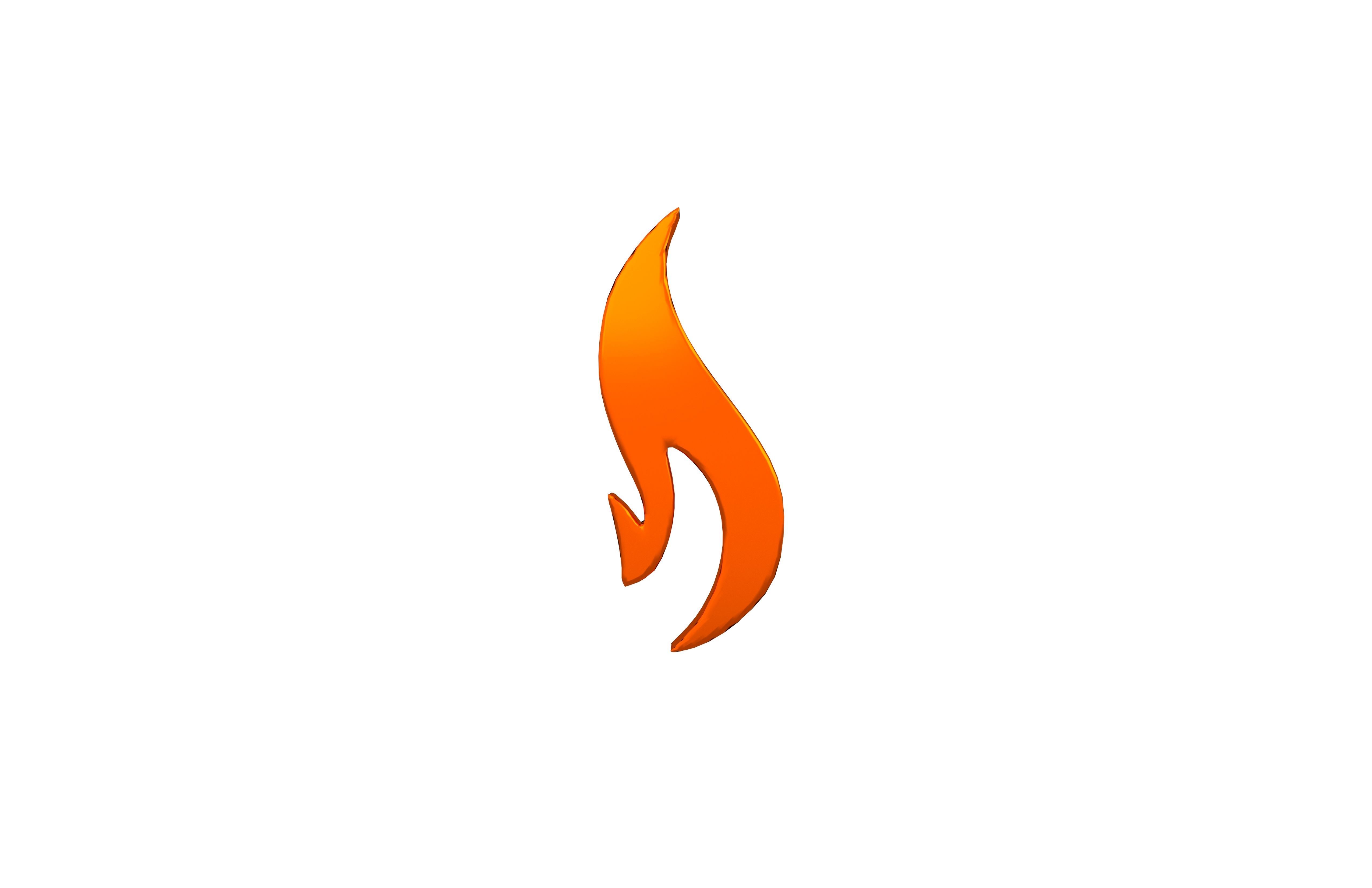 Fire Symbol v4 010 Low-poly 3D model_1
