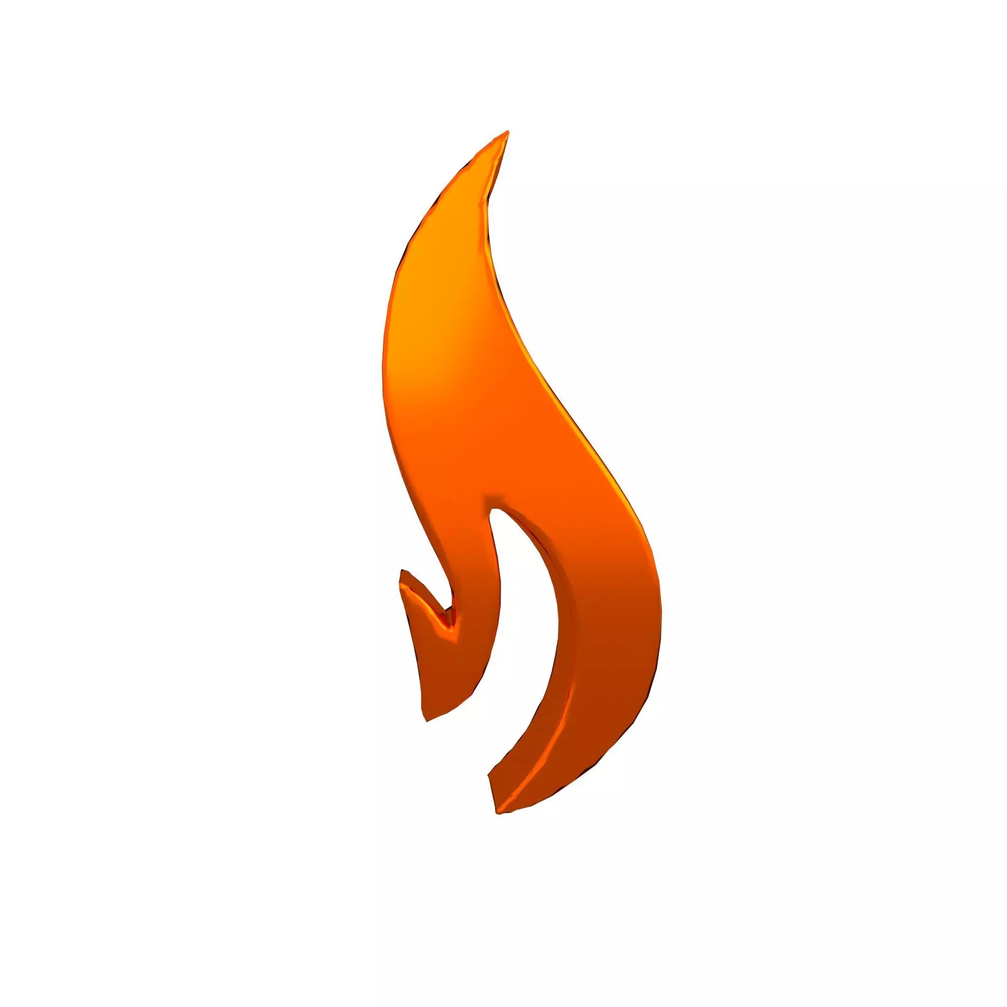 Fire Symbol v4 010 Low-poly 3D model_0