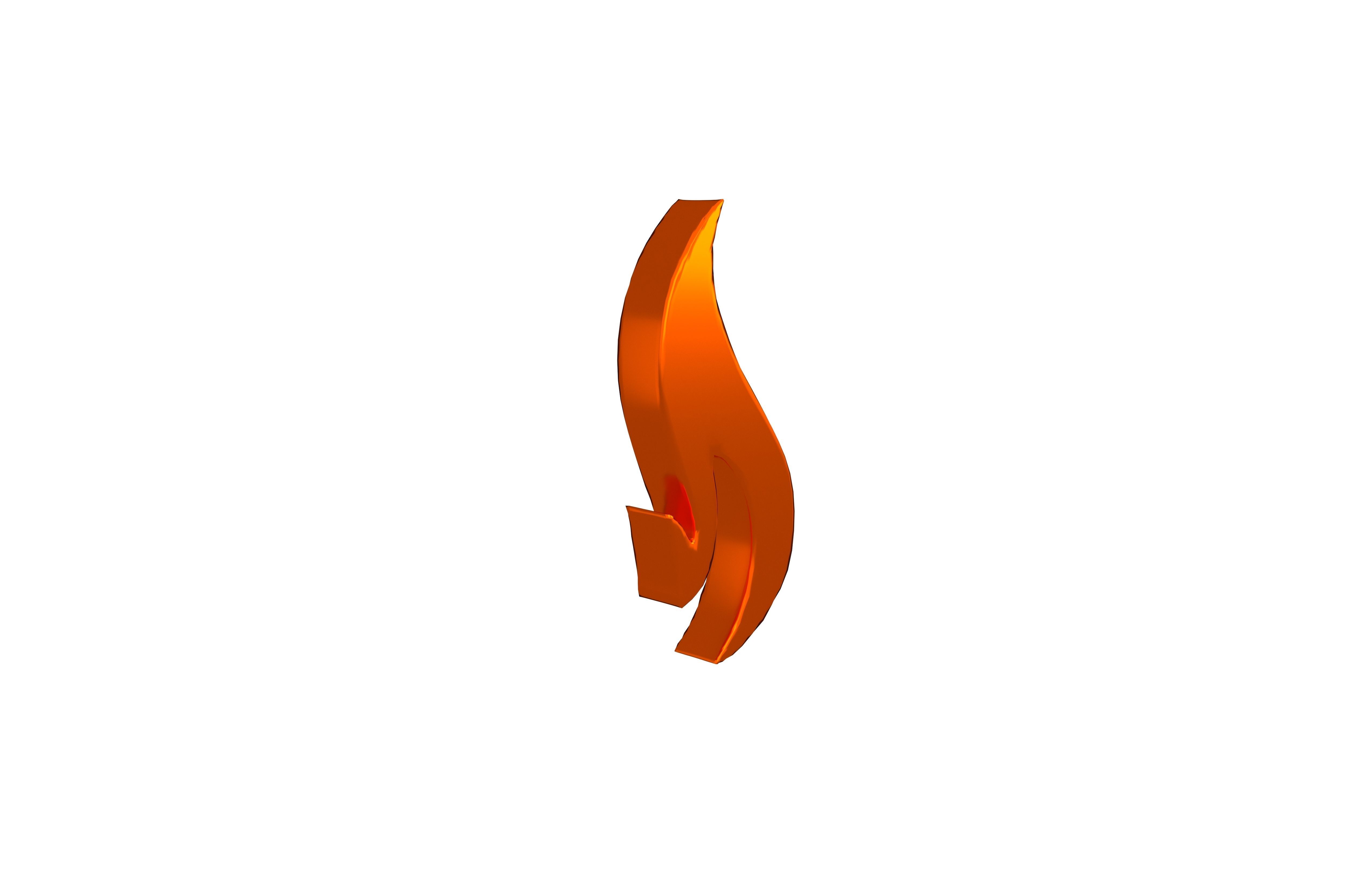 Fire Symbol v4 010 Low-poly 3D model_3