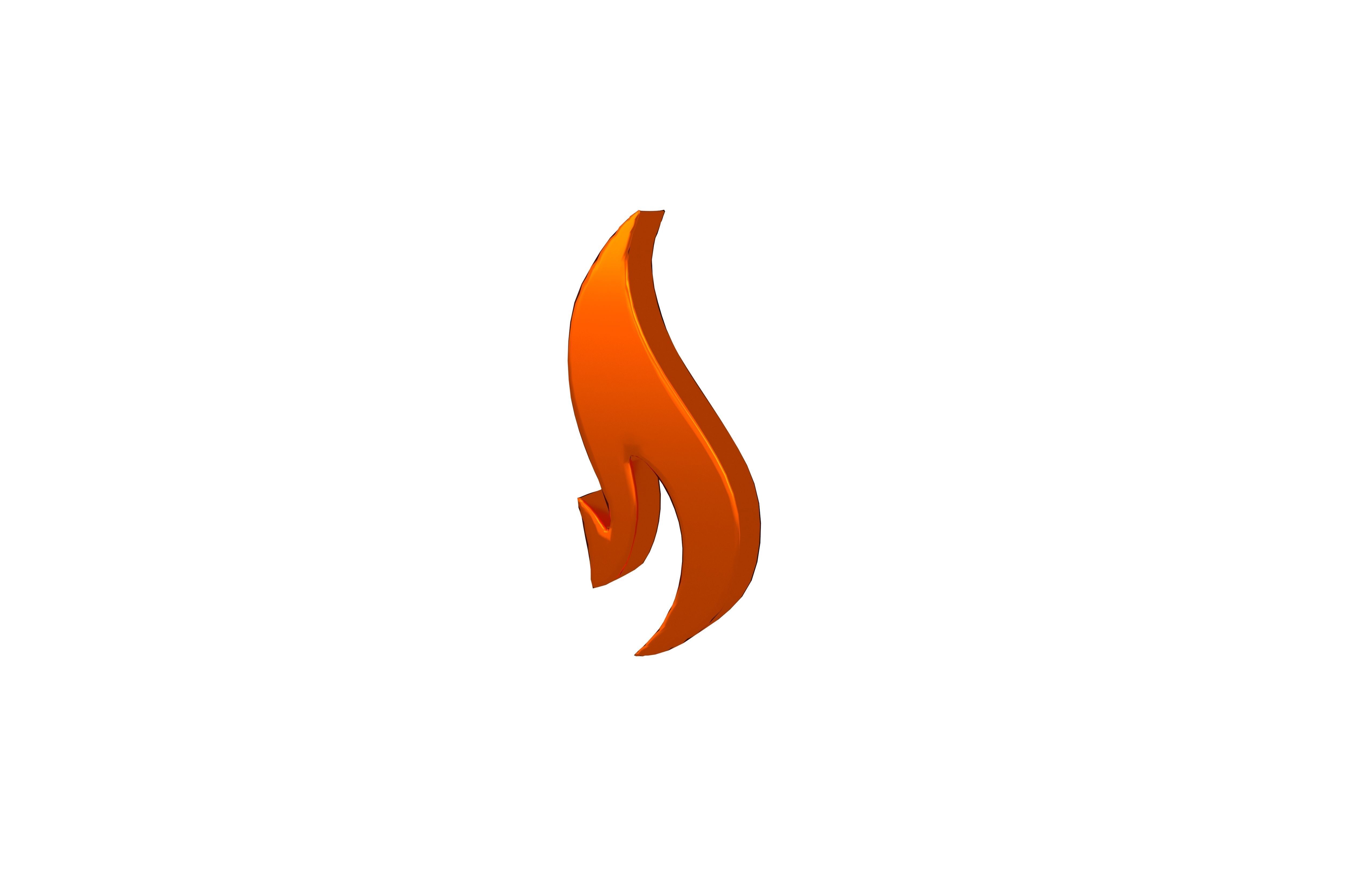Fire Symbol v4 010 Low-poly 3D model_2