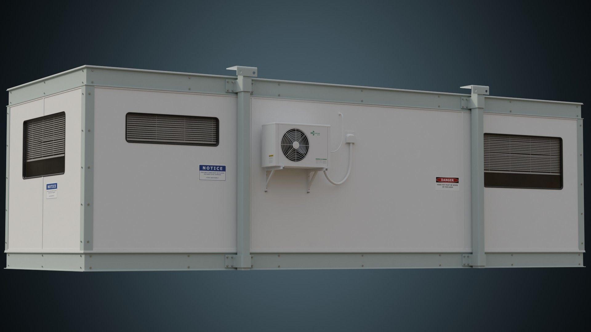 Portable Building 1A Low-poly 3D model_3