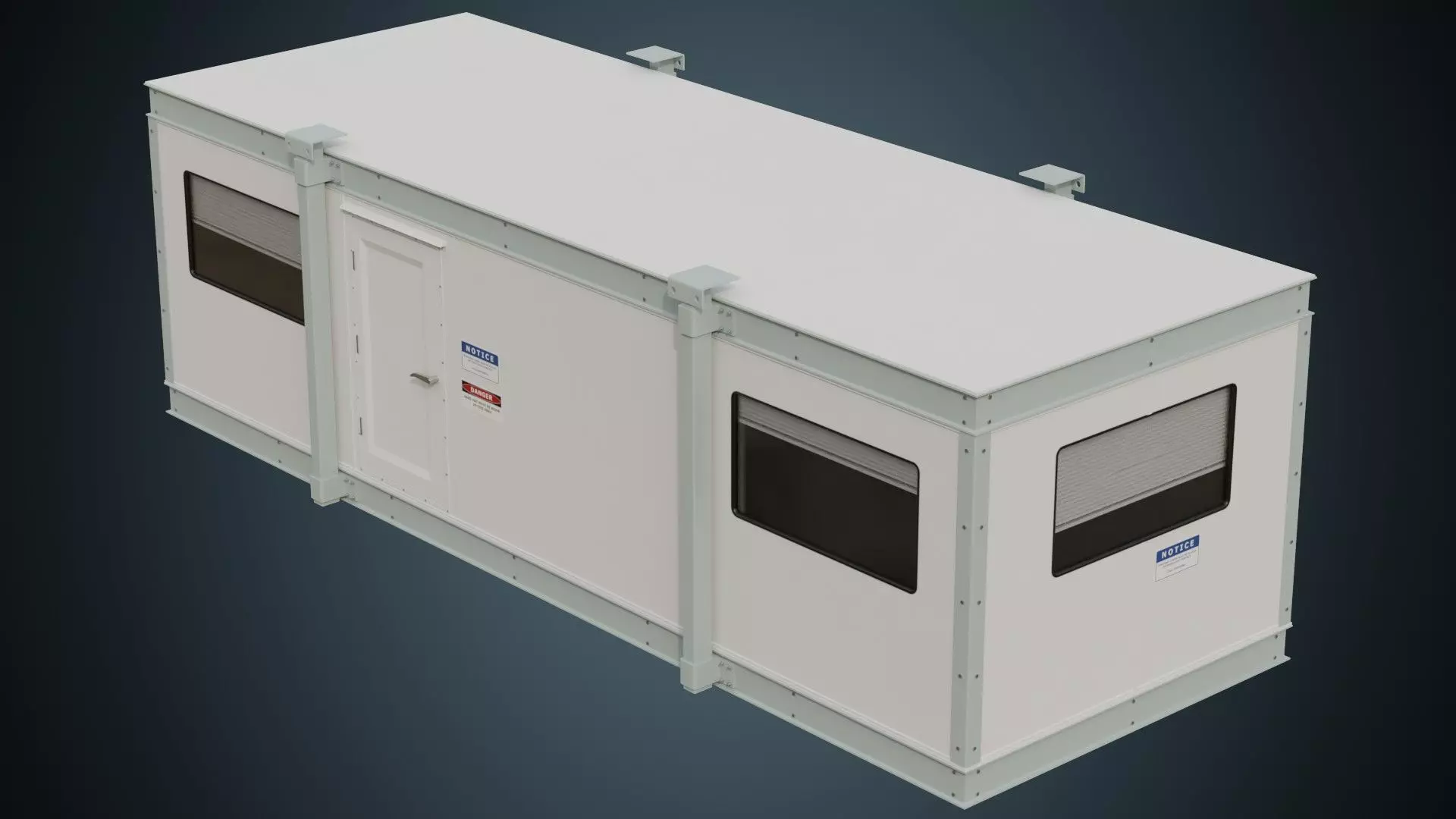 Portable Building 1A Low-poly 3D model_0