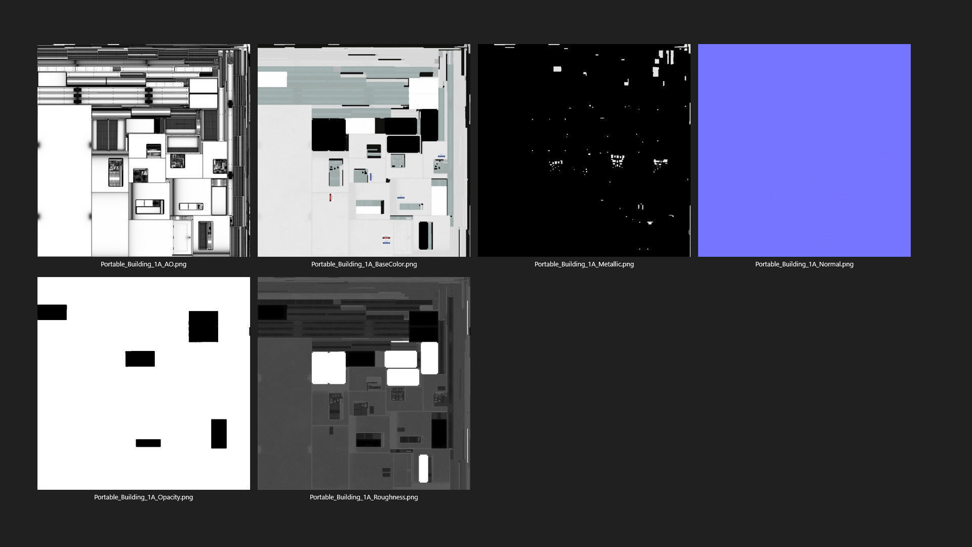 Portable Building 1A Low-poly 3D model_14