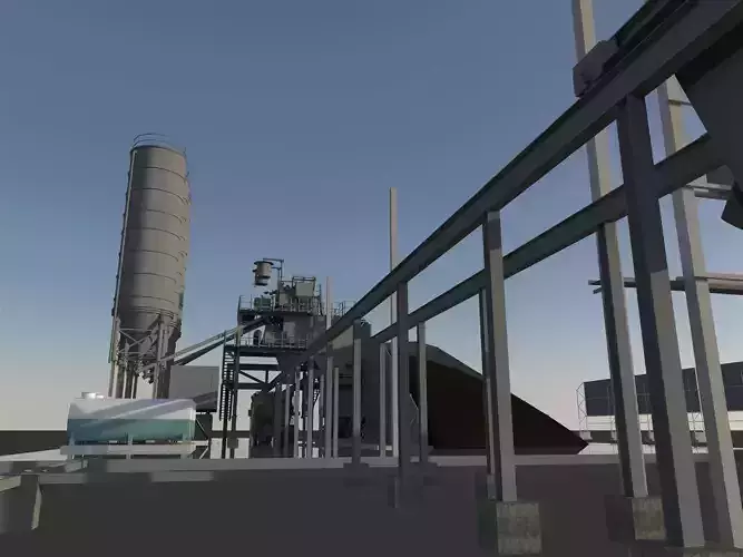 Cement plant layout  3D model