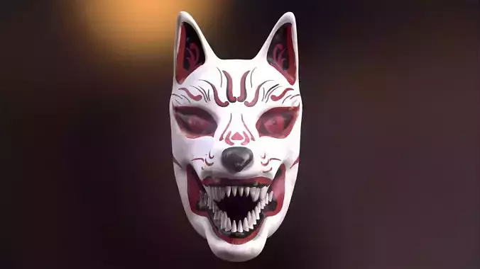 Japanese Kitsune Fox Mask