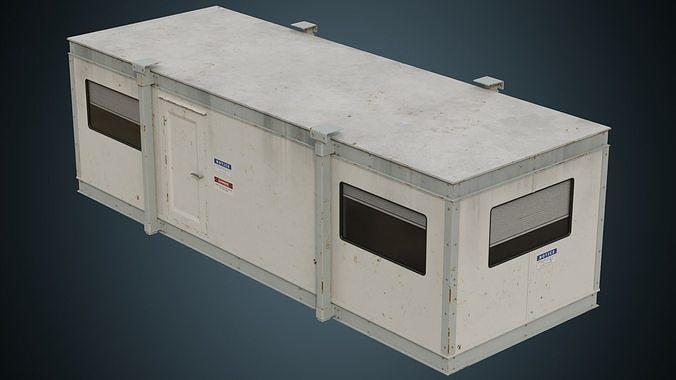 Portable Building 1B Low-poly 3D model