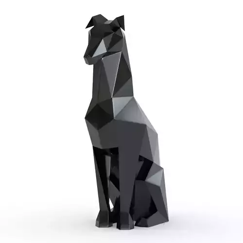 Dog poly triangular 3D print model