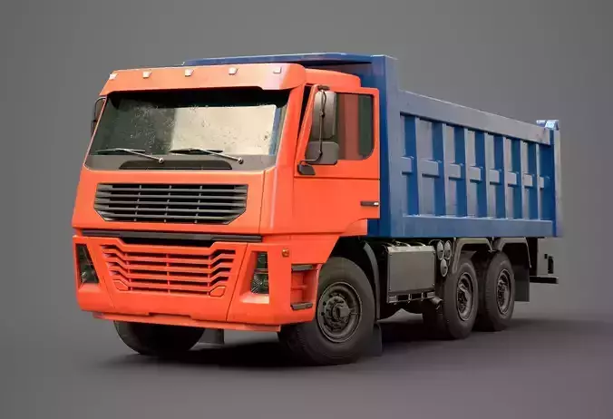 Dump Truck Heavy Duty Game Ready Low-poly 3D model