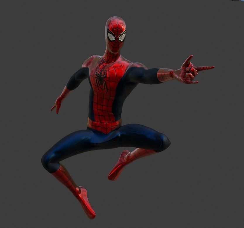 Spider-Man spider man Low-poly 3D model_1