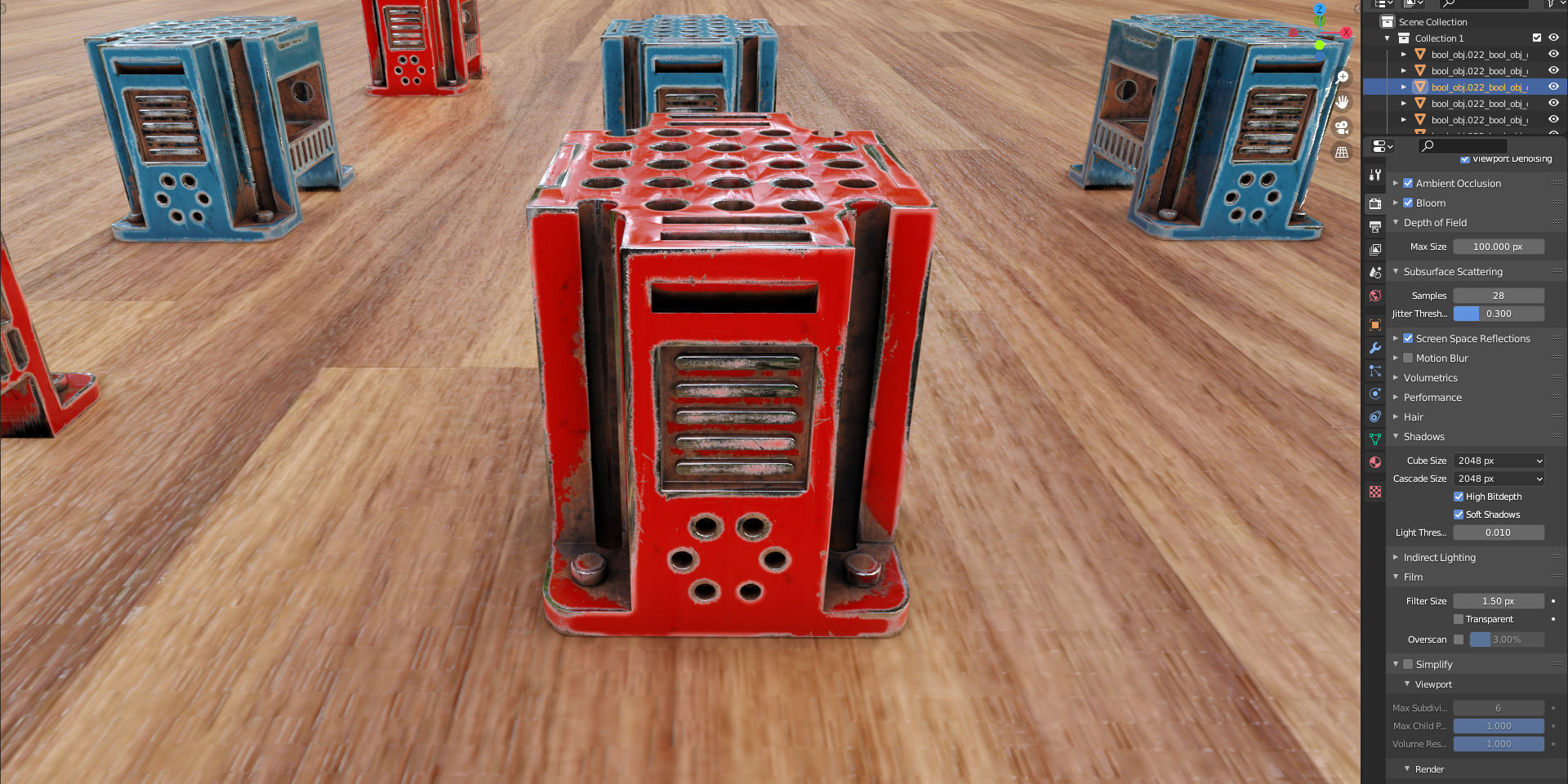 Chair Modeling 1 - Blender - PBR 3D model_4